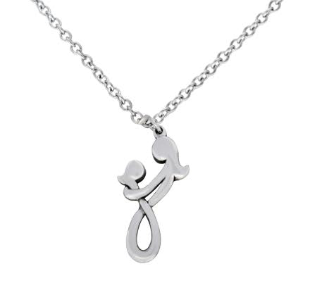 zilveren kado: ketting met moeder en dochter