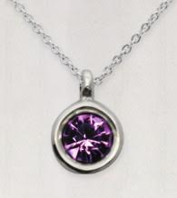 Zilveren kado ketting met geboortesteen van Februari