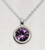 Zilveren kado ketting met geboortesteen van Februari