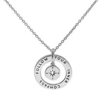 zilveren kado: ketting met hanger kompas