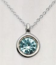 Zilveren kado: ketting met geboortesteen van Maart