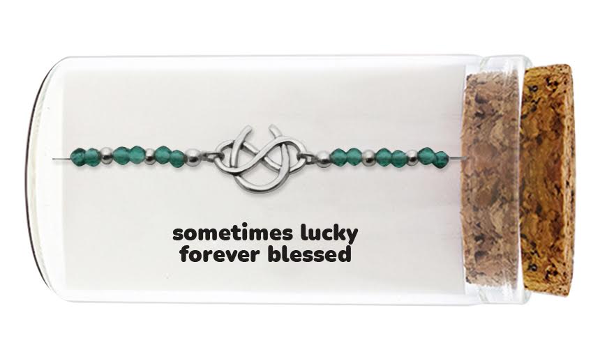zilveren kado armband: Lucky forever