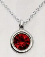 Zilveren kado: ketting met geboortesteen van Juli