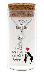 zilveren kado: ketting met moeder en dochter