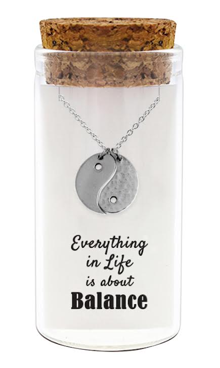 zilveren kado: ketting met ying yang