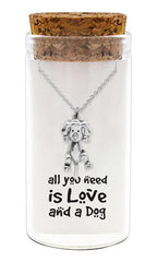 zilveren kado: ketting met hondje