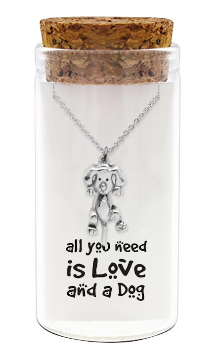 zilveren kado: ketting met hondje