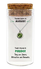 Zilveren kado: ketting met geboortesteen van Augustus