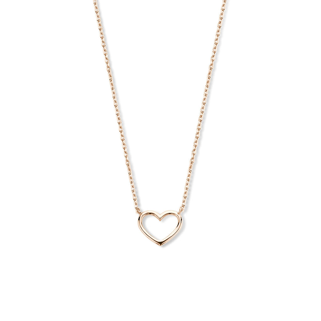 Halskette Herz 40 - 42 - 44 cm 14K Roségold
