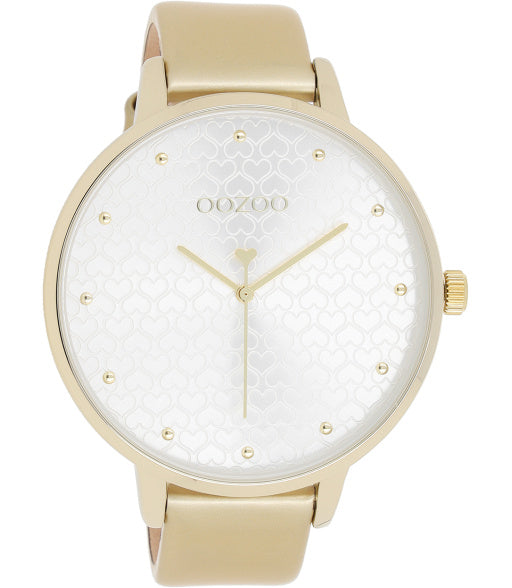 OOZOO Timepieces zilver hartjes 48 mm C11035