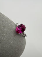 Handgemaakte zilveren ruby ring