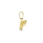 hanger vlinder poli/mat 10,5 mm 14K geelgoud