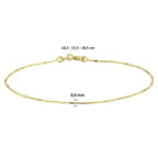 Armband venezianisch und Stabelemente 0,9 mm 16,5 - 17,5 - 18,5 cm 14K Gelbgold