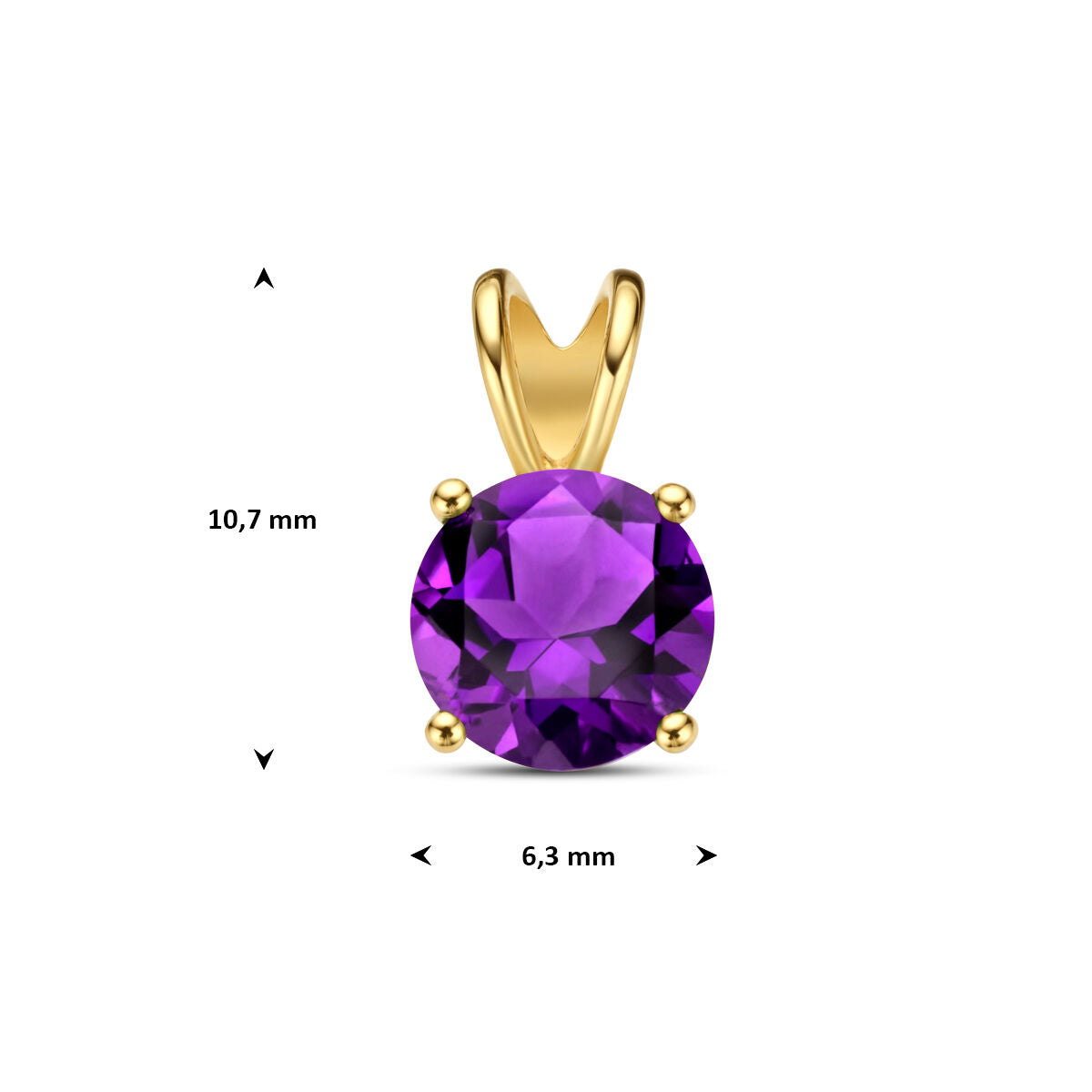 Anhänger Amethyst 14K Gelbgold
