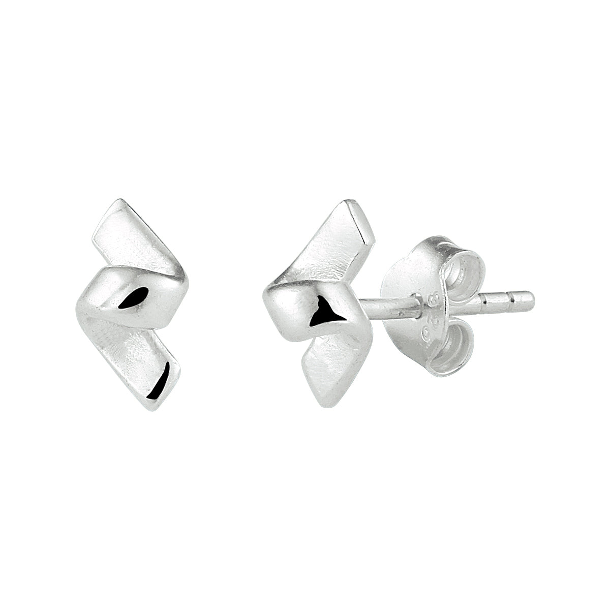 Oorknoppen zilver wit