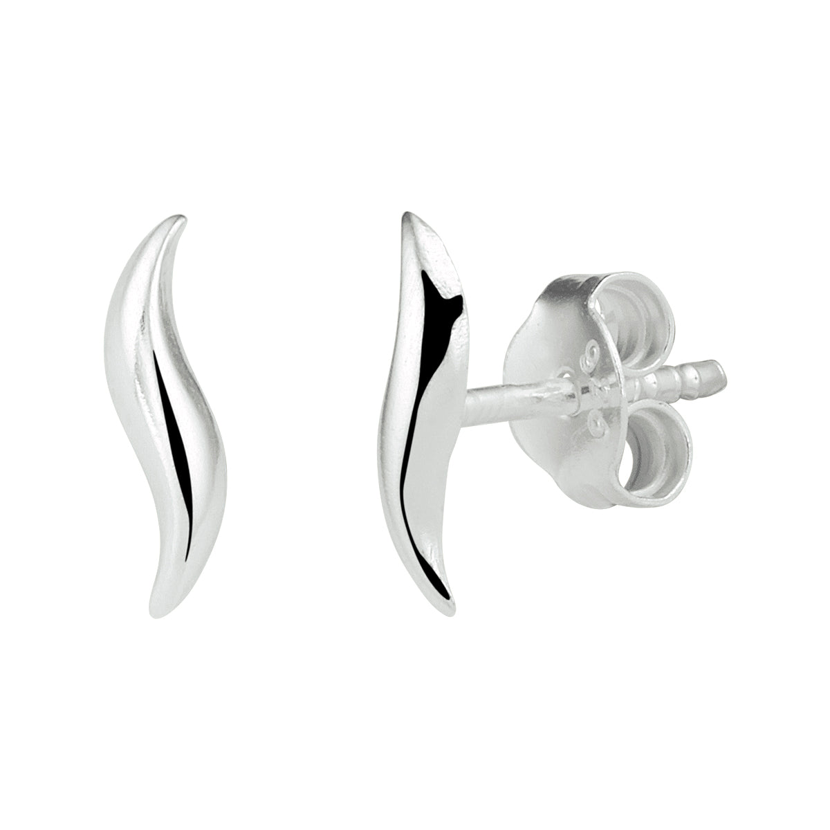 Oorknoppen zilver wit