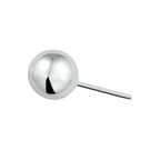 Oorknoppen bolletje zilver wit