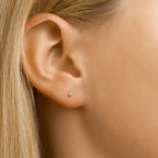 Oorknoppen bolletje zilver wit