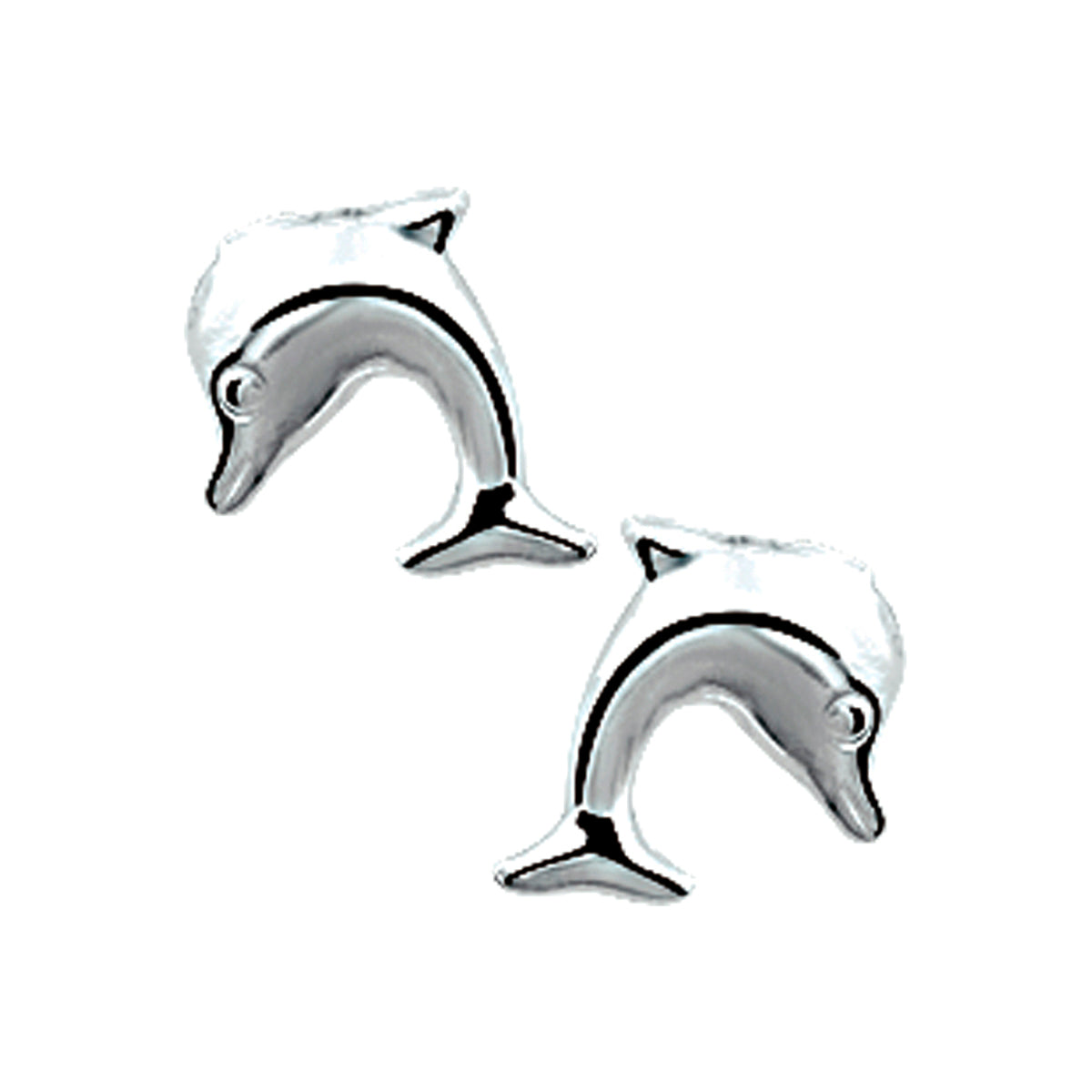 Oorknoppen dolfijn zilver wit