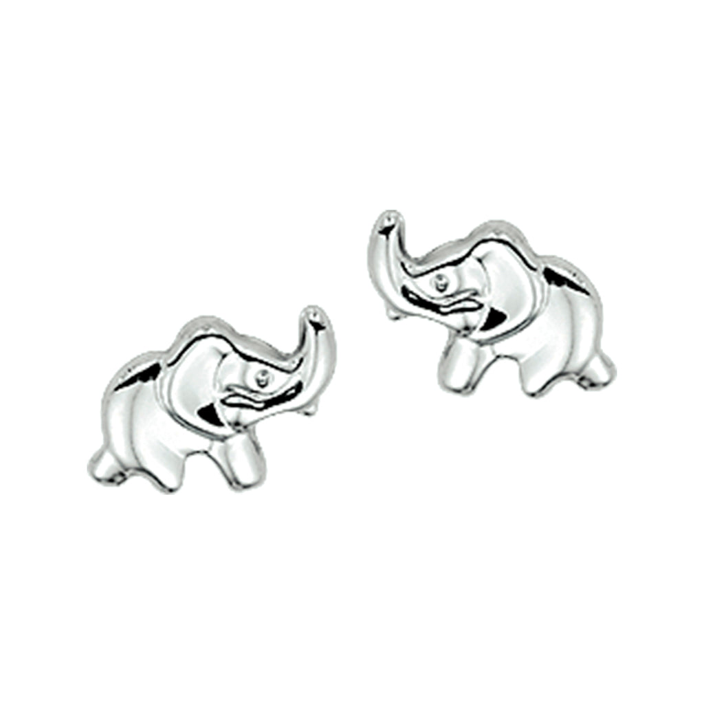 Oorknoppen olifant zilver wit
