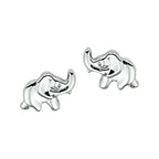 Oorknoppen olifant zilver wit