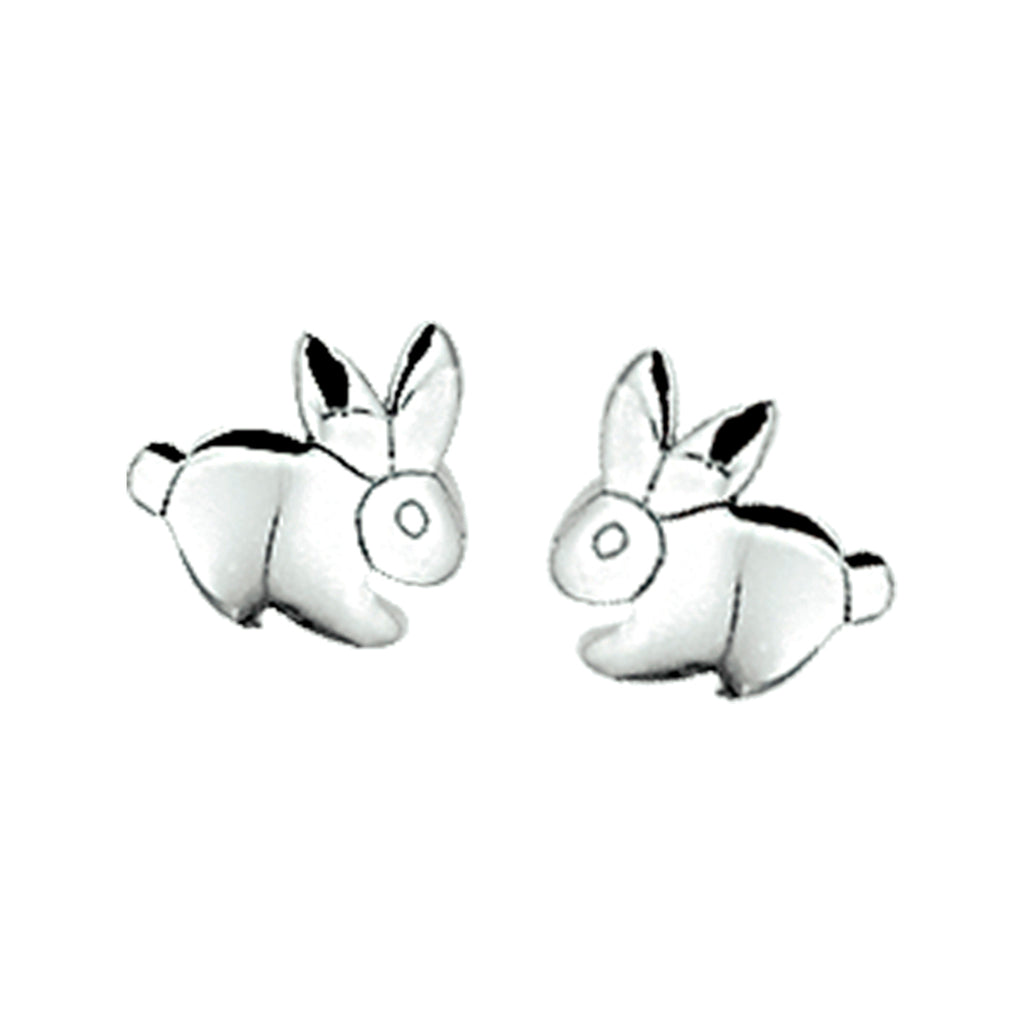 Oorknoppen konijn zilver wit
