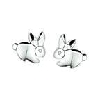 Oorknoppen konijn zilver wit