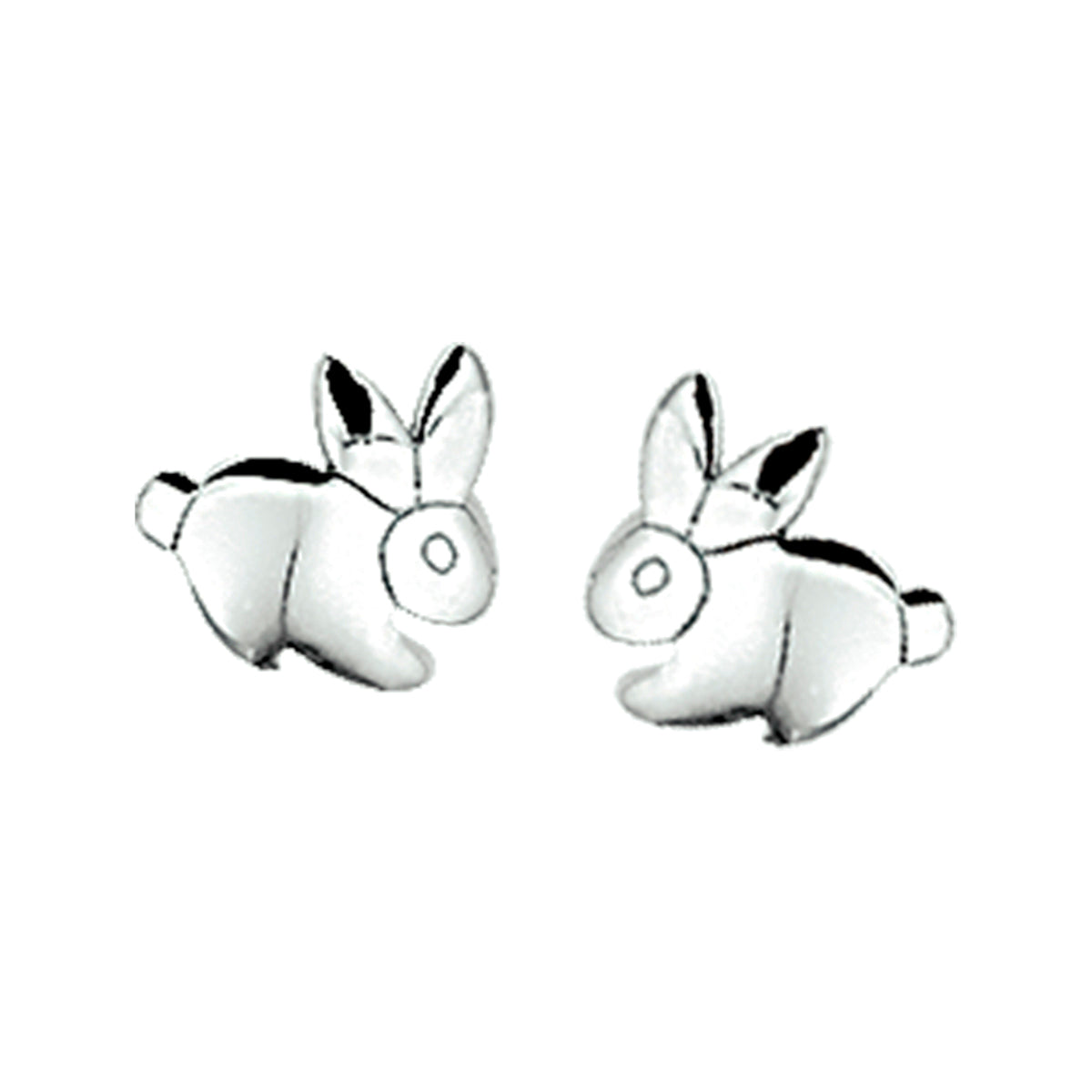 Oorknoppen konijn zilver wit