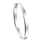 Bangle scharnier 6 mm vlakke buis zilver wit