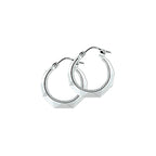 Oorringen 3,0 mm lapide zilver wit