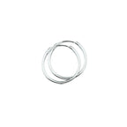 Oorringen 2,0 mm ronde buis zilver wit