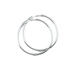 Oorringen 2,0 mm ronde buis zilver wit