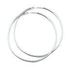 Oorringen 2,0 mm ronde buis zilver wit