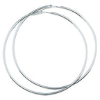 Oorringen 2,0 mm ronde buis zilver wit