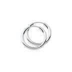 Oorringen 2,5 mm ronde buis zilver wit