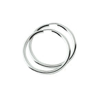 Oorringen 2,5 mm ronde buis zilver wit