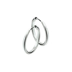 Oorringen 2,5 mm ronde buis zilver wit