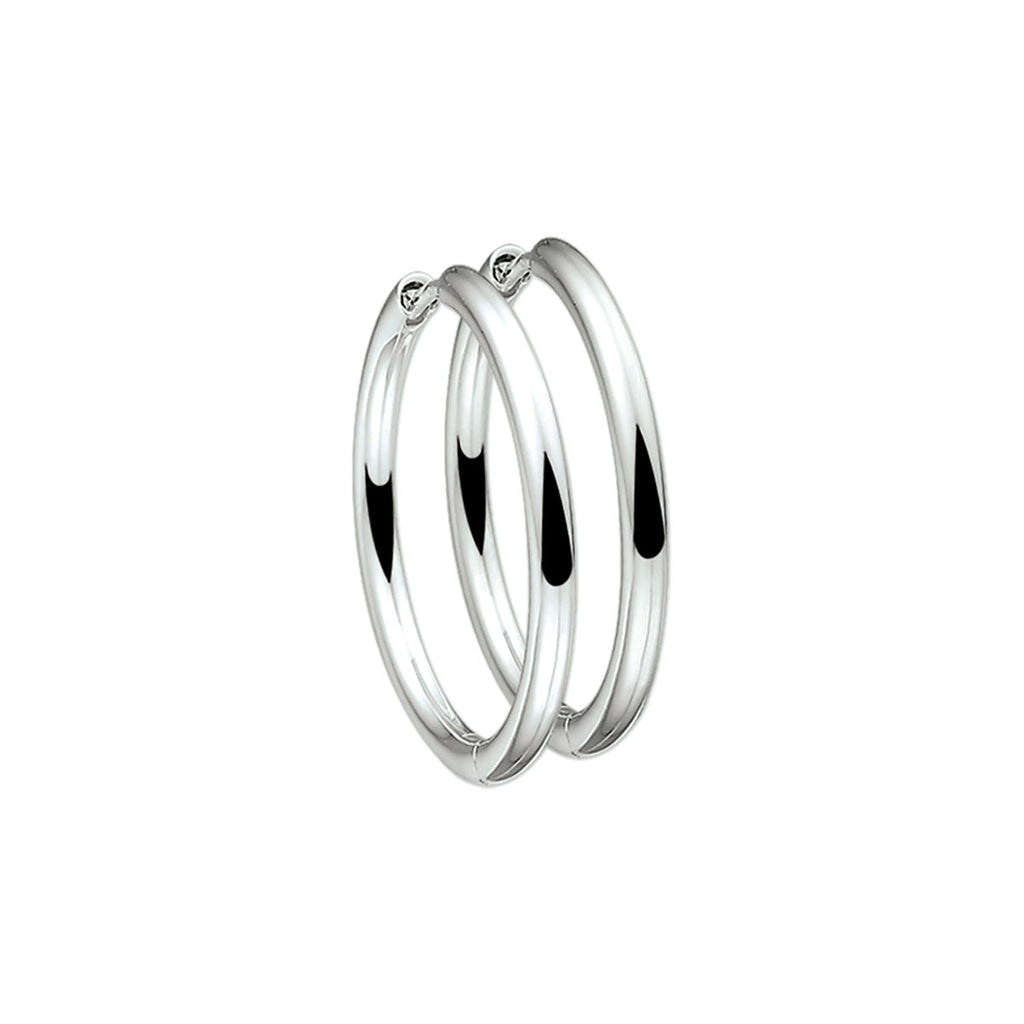 Klapoorringen 2,5 mm rond zilver wit