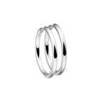 Klapoorringen 2,5 mm rond zilver wit