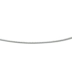 Collier omega rond 1,4 mm zilver wit