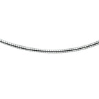 Collier omega rond 2,25 mm zilver wit