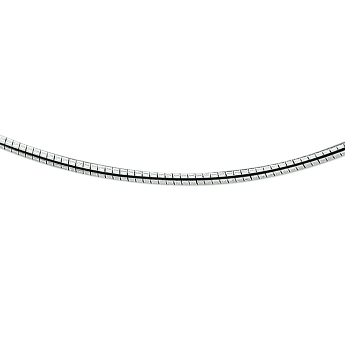 Collier omega rond 2,25 mm zilver wit