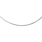 Collier omega rond 2,25 mm zilver wit