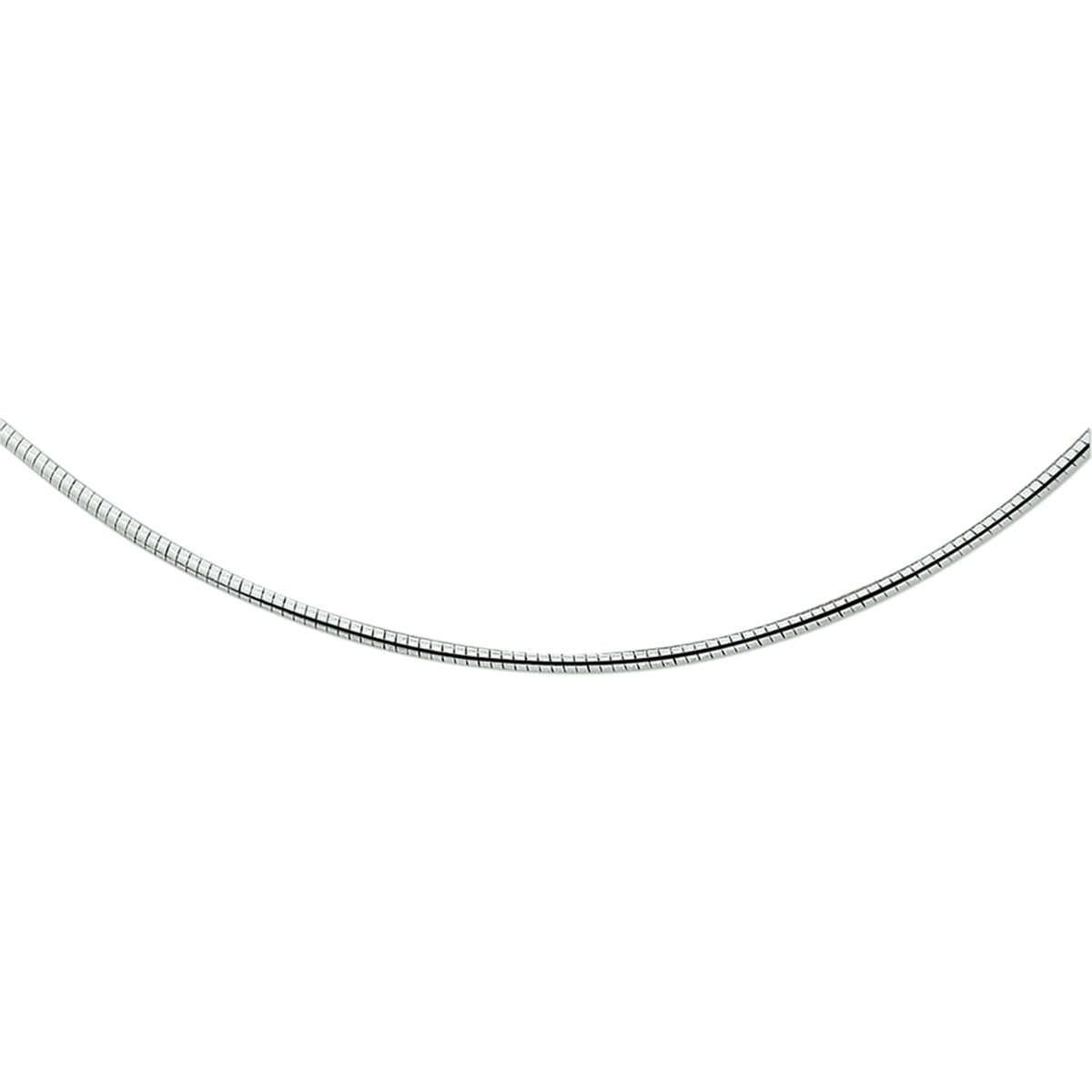 Collier omega rond 2,25 mm zilver wit