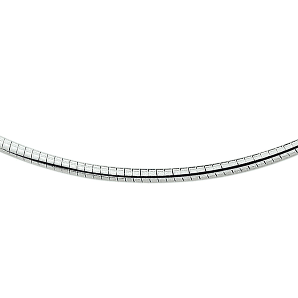 Collier omega rond 2,75 mm zilver wit
