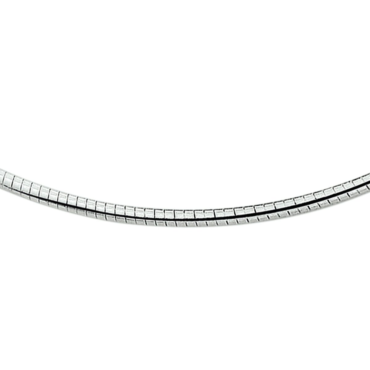 Collier omega rond 2,75 mm zilver wit