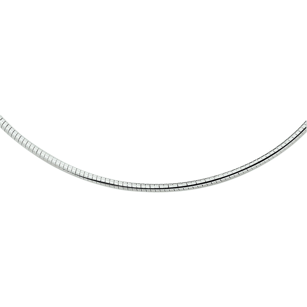 Collier omega rond 2,75 mm zilver wit