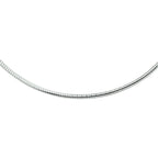 Collier omega rond 2,75 mm zilver wit