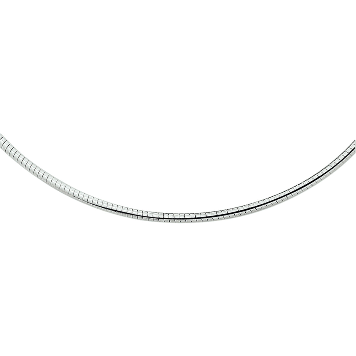 Collier omega rond 2,75 mm zilver wit