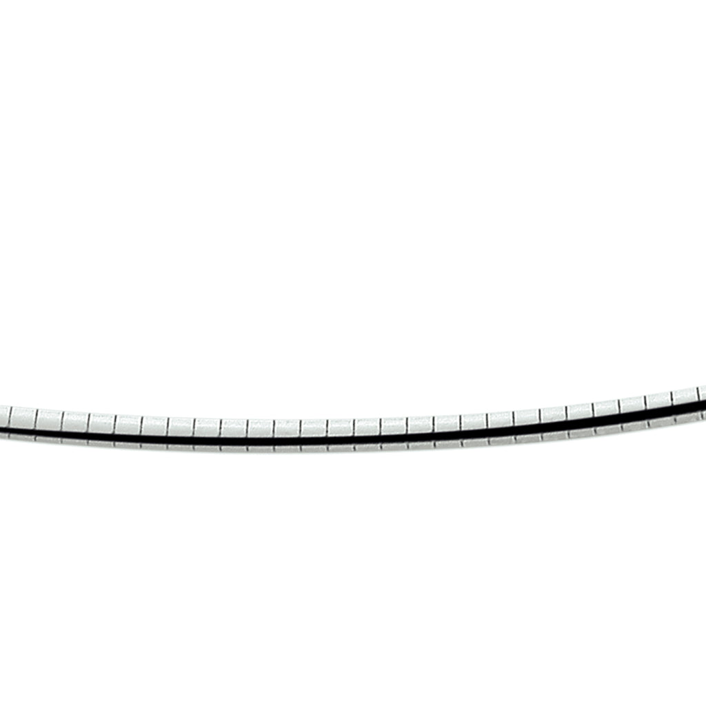 Collier omega bol 2,75 mm zilver wit
